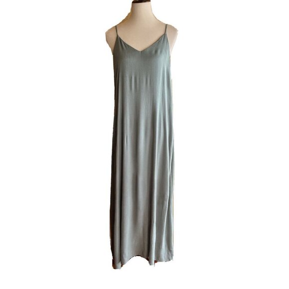 WEST KEI Womens Sage Gauze V-Neck Maxi Dress Size M $70 - Picture 10 of 11